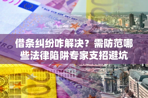 北京借条纠纷咋解决？需防范哪些法律陷阱专家支招避坑