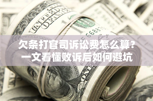 北京欠条打官司诉讼费怎么算？一文看懂败诉后如何避坑