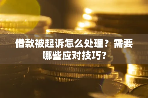 北京借款被起诉怎么处理？需要哪些应对技巧？